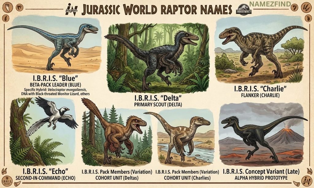 Jurassic World Raptor Names