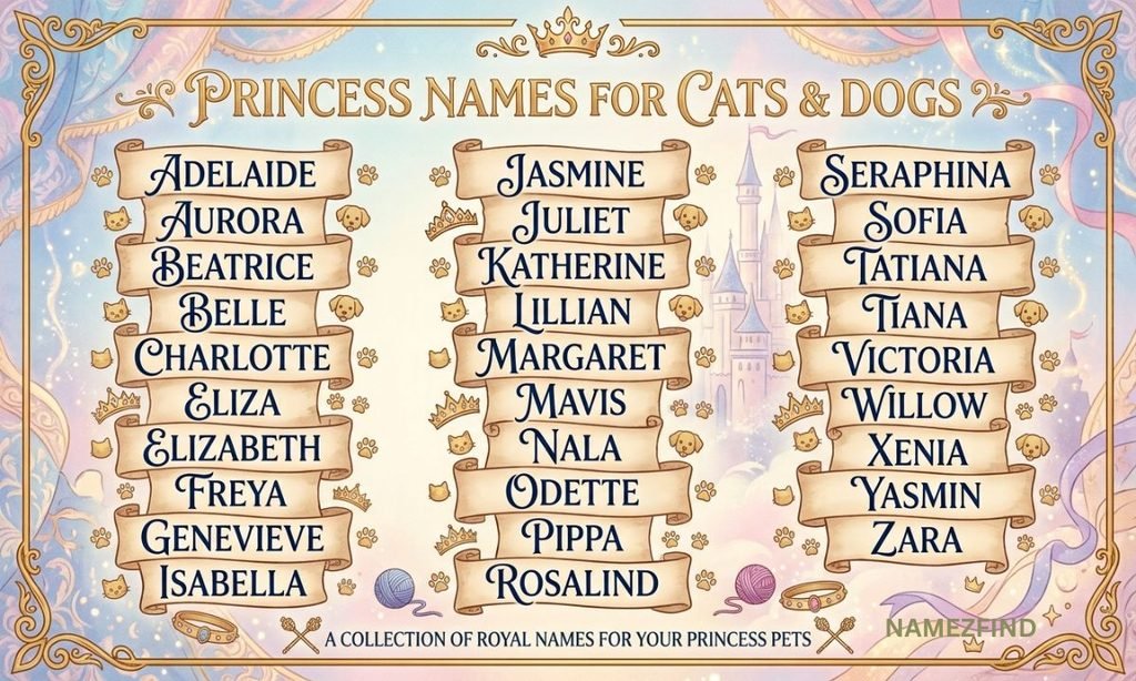Princess Names for Cats & Dogs