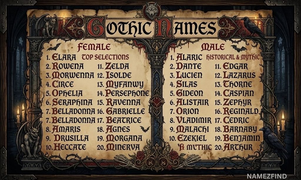 Best Gothic Names