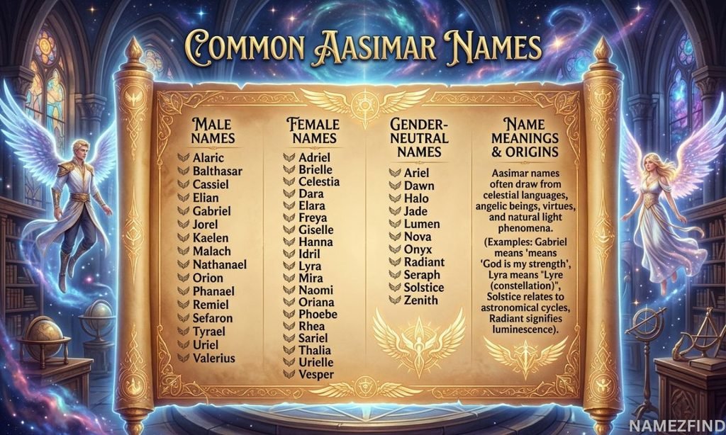 Common Aasimar Names