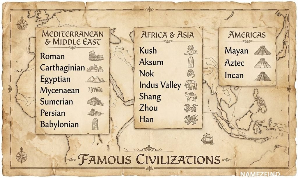 Famous Civilization Names
