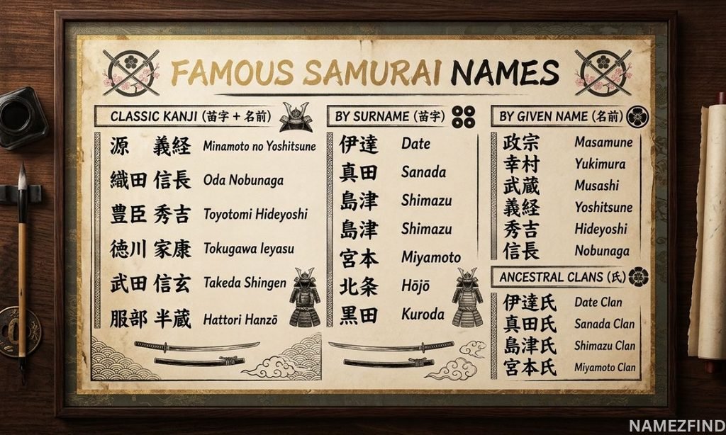 Famous Samurai Names