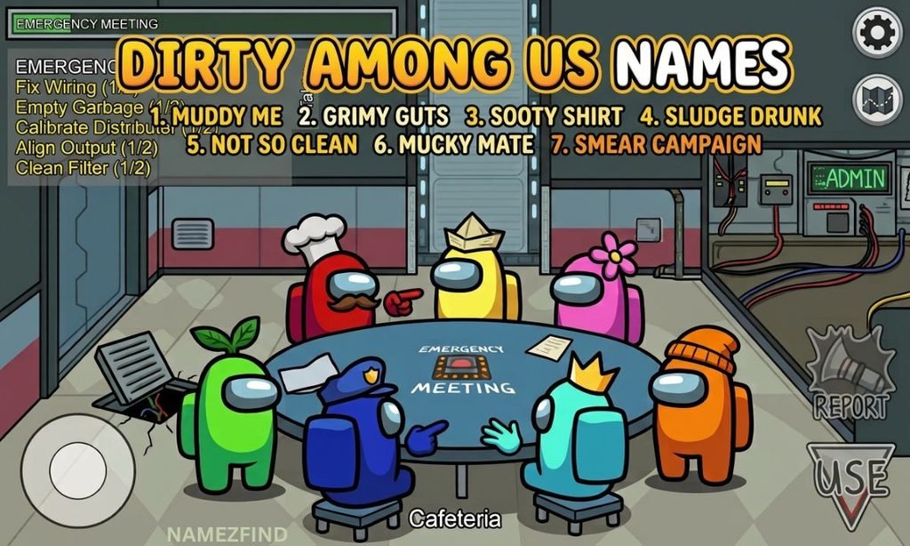 Funny Among Us Names Dirty