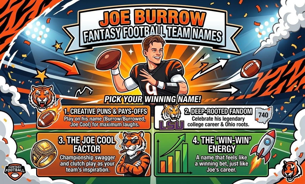 Why Naming Joe Burrow Fantasy Football Team Names Is So Fun