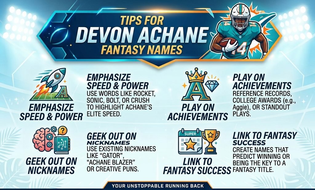 Tips For DeVon Achane Fantasy Names