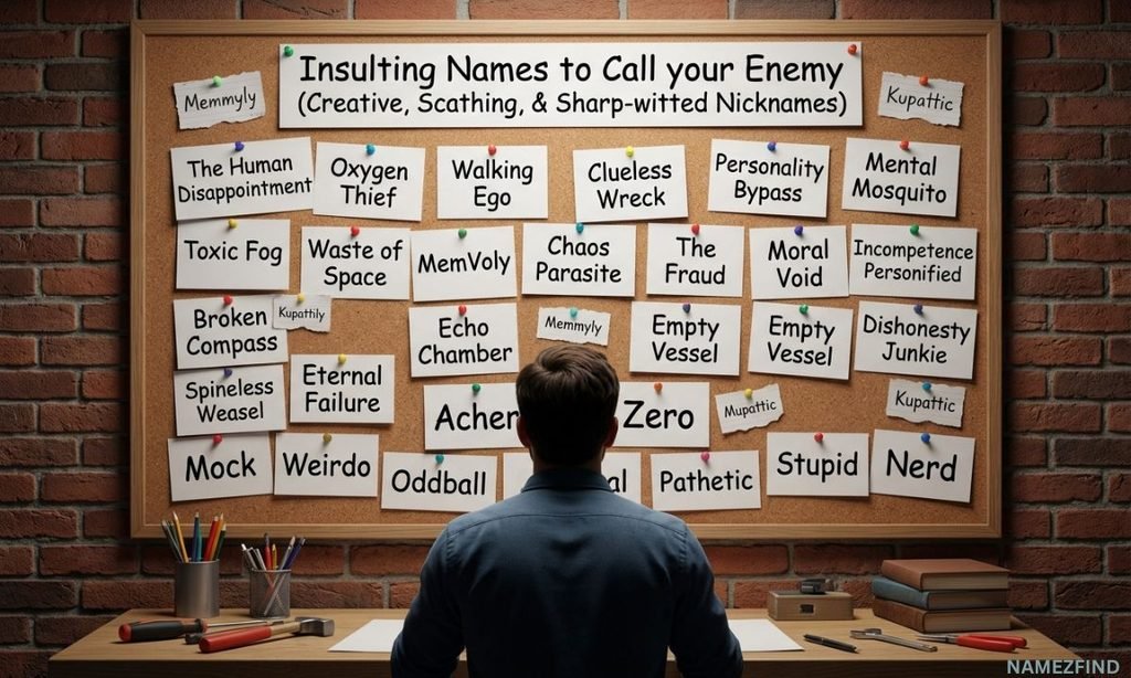 Insulting Names to Call your Enemy