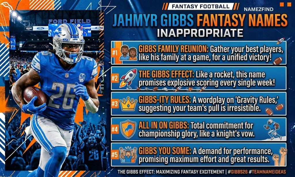 Jahmyr Gibbs Fantasy Names Inappropriate