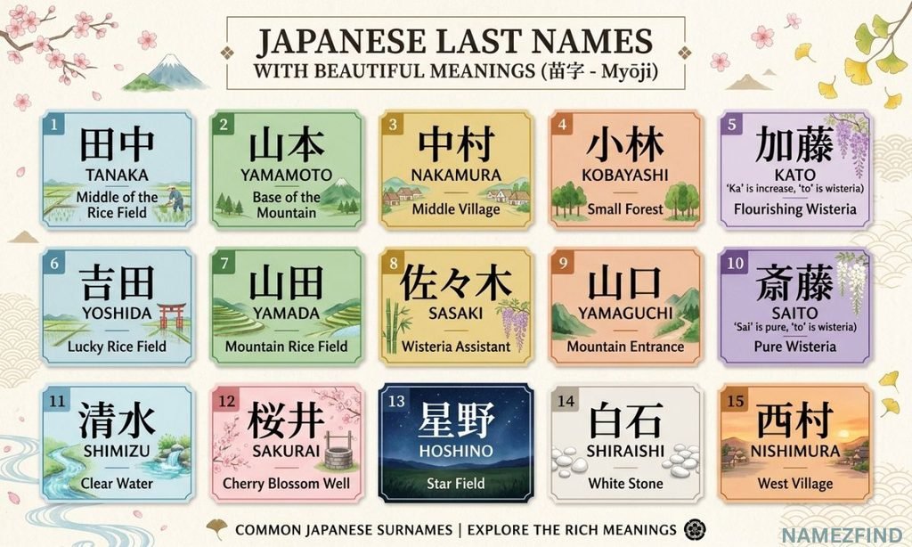 Japanese Last Names with Beautiful Meanings