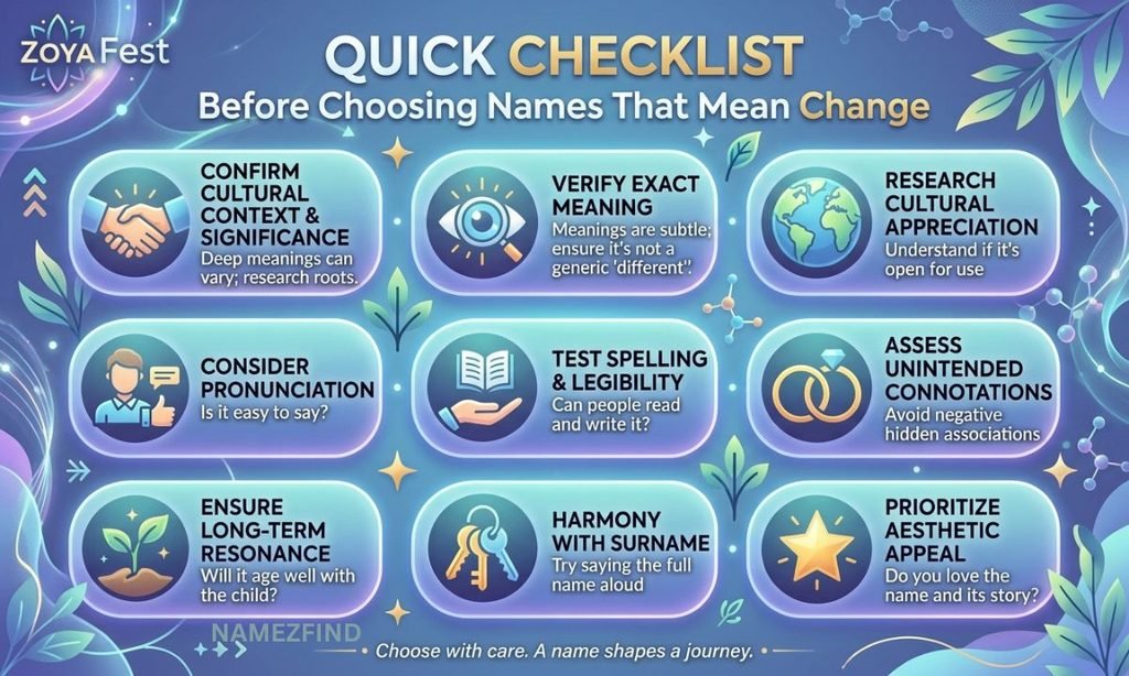 Quick Checklist Before Choosing Names That Mean Change