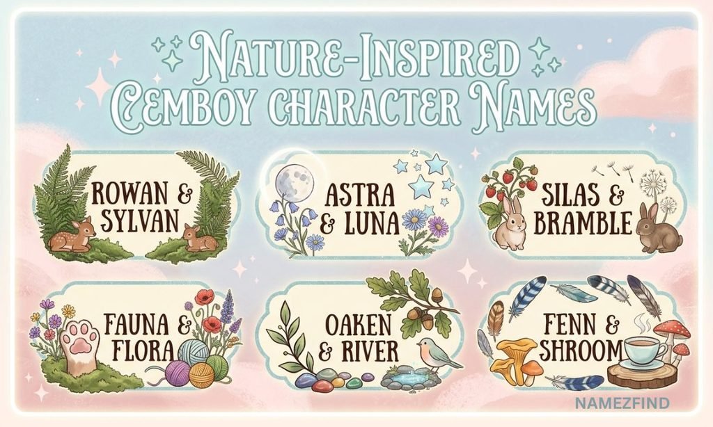 Nature-Inspired Femboy Character Names