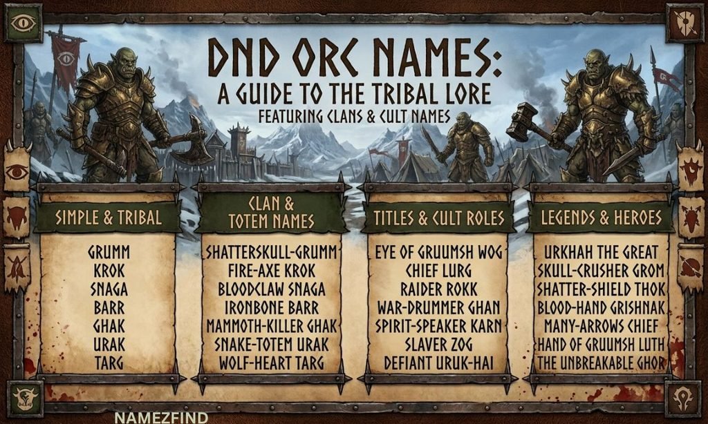 Orc Names DND