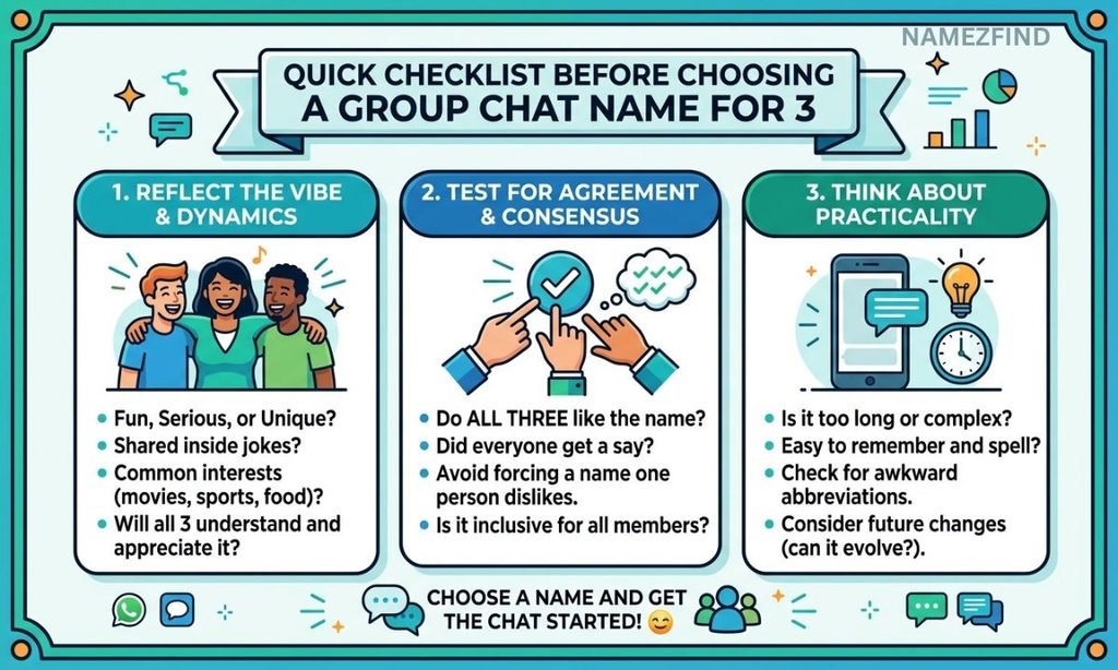 Quick Checklist Before Choosing a Group Chat Name for 3