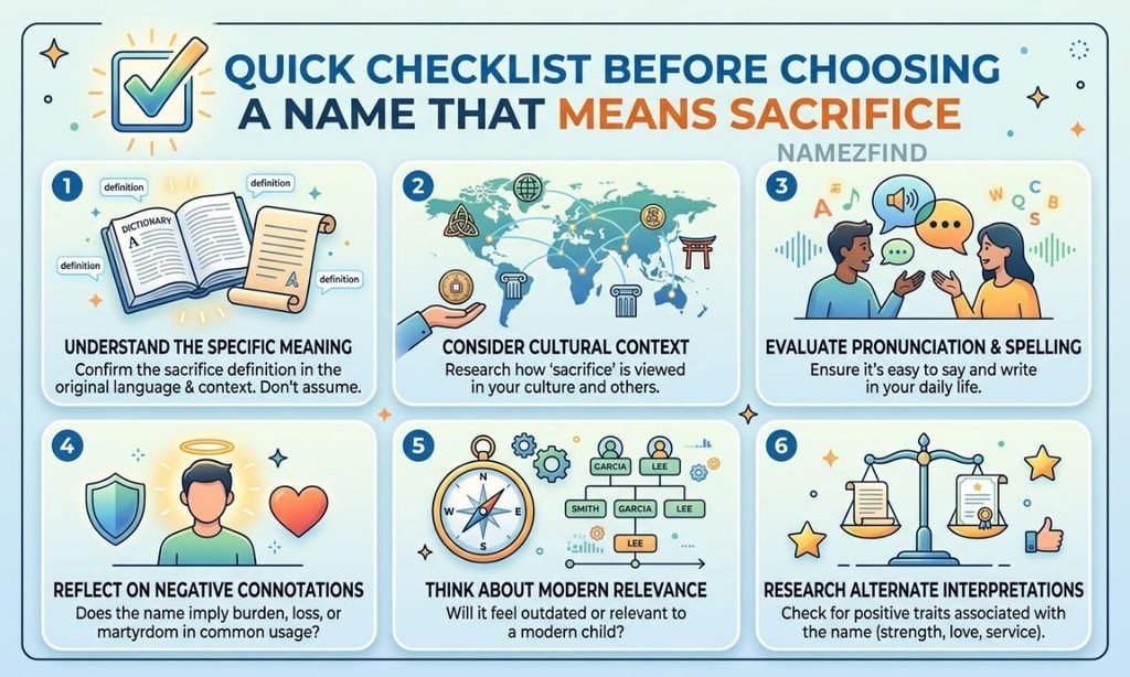 Quick Checklist Before Choosing a Name That Means Sacrifice