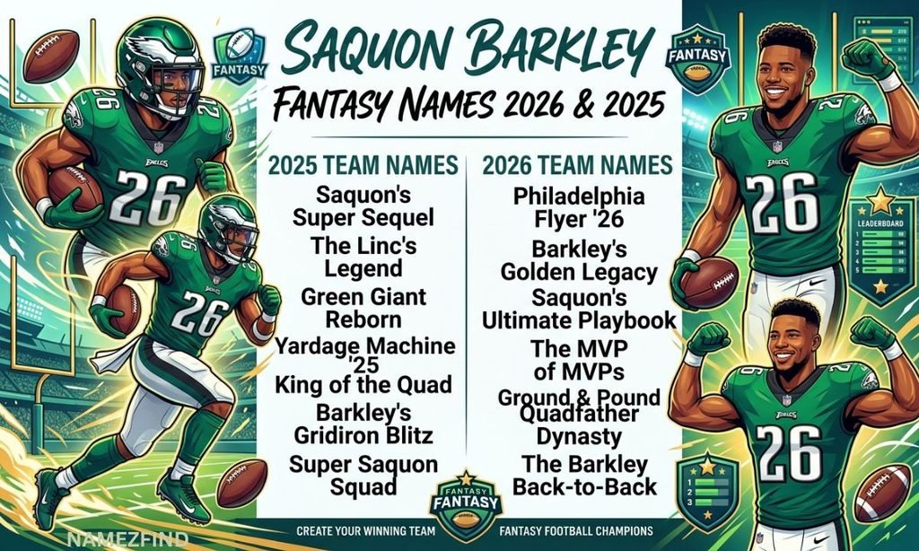 Saquon Barkley Fantasy Names 2026 & 2025