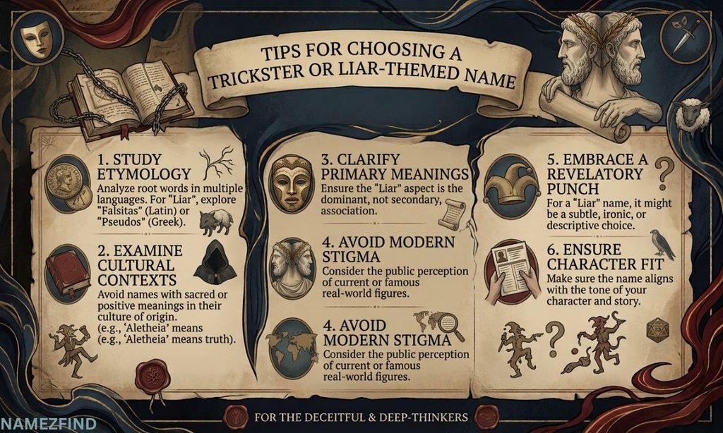 Tips for Choosing a Trickster or Liar-Themed Name