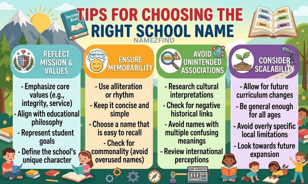 Tips for Choosing the Right School Name