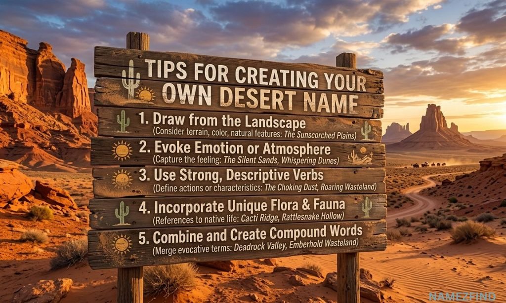 Tips for Creating Your Own Desert Name