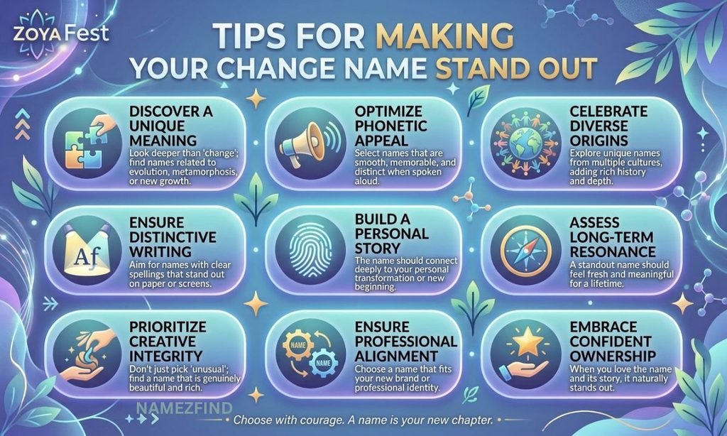 Tips for Making Your Change Name Stand Out