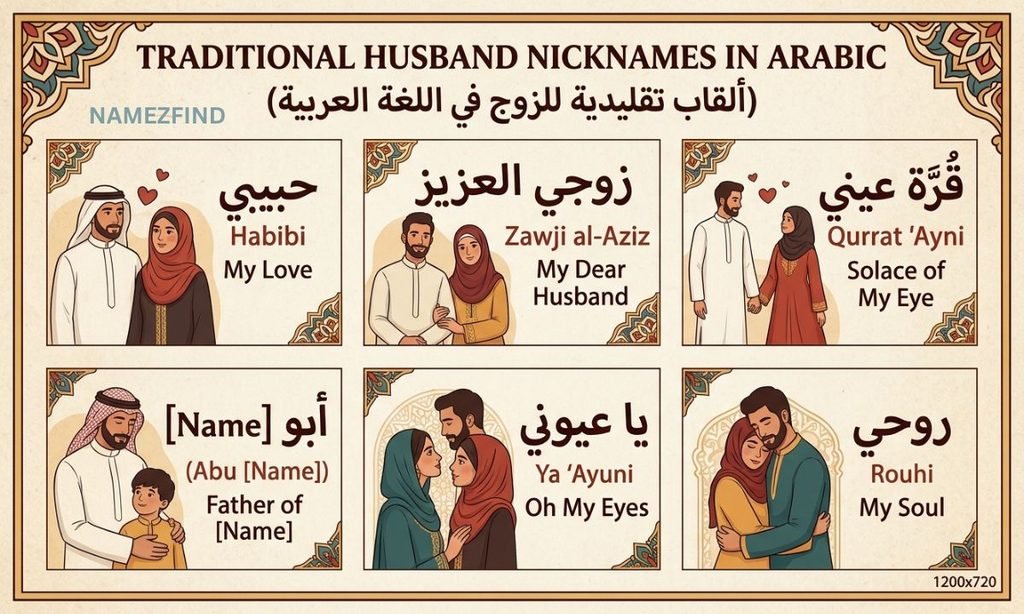 Traditional Husband Nicknames in Arabic