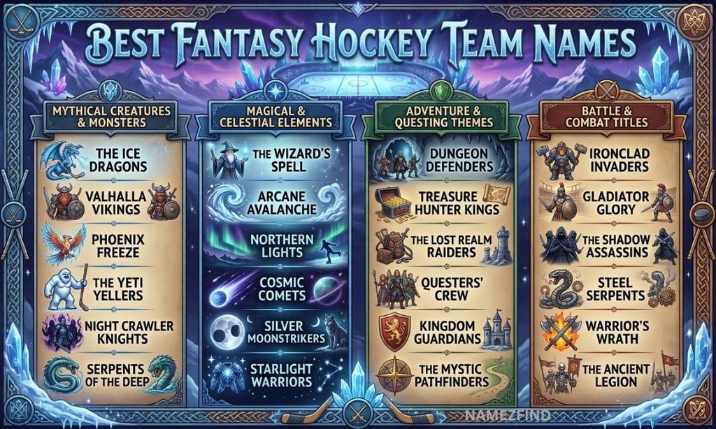 Best Fantasy Hockey Team Names