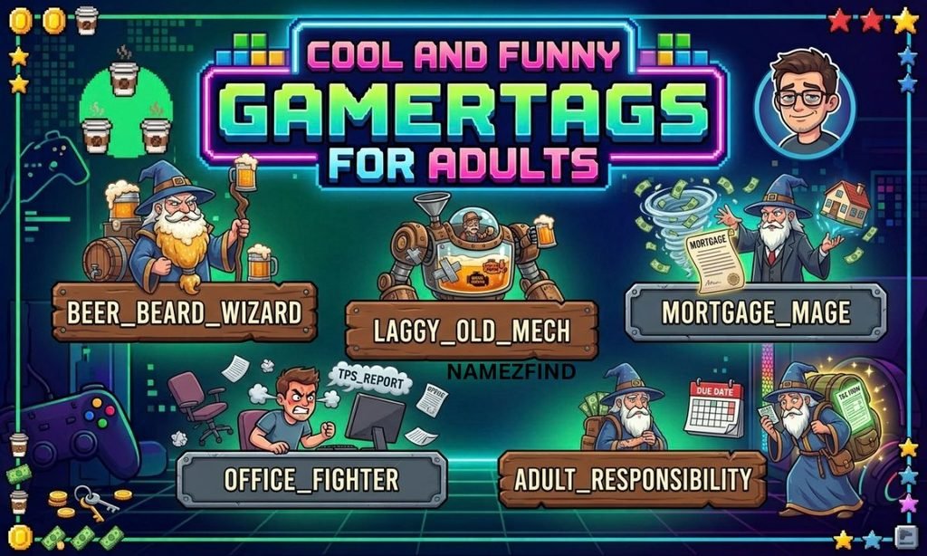 Cool and Funny Gamertags for Adults