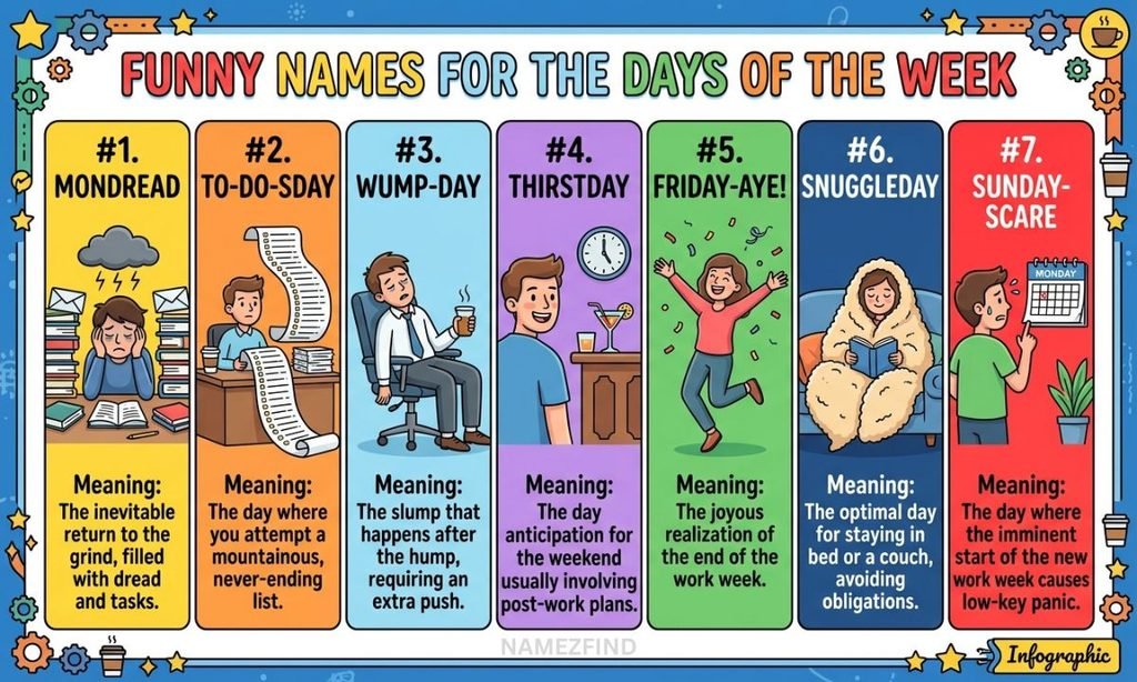 Funny Names For The Days Of The Week With Meaning