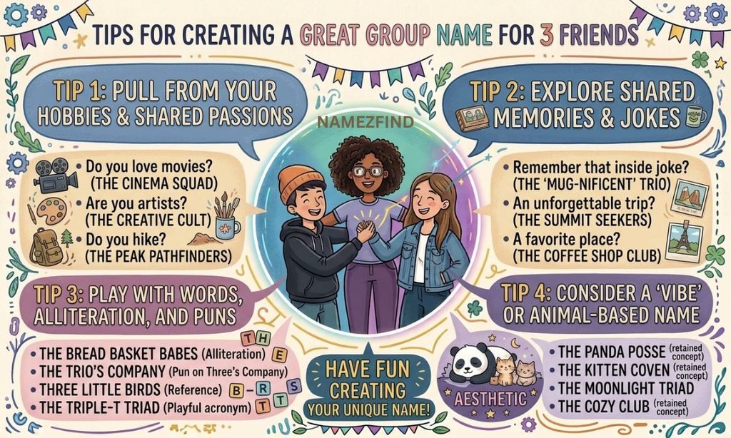 Tips For Group Names for 3 Friends